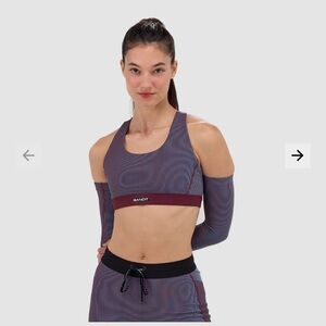 Bandit Running Cadence Ribbed sports bra medium fig vintage blue